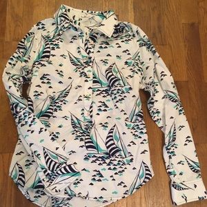 Vineyard Vines 3/4 Button Down - Sailboat Pattern